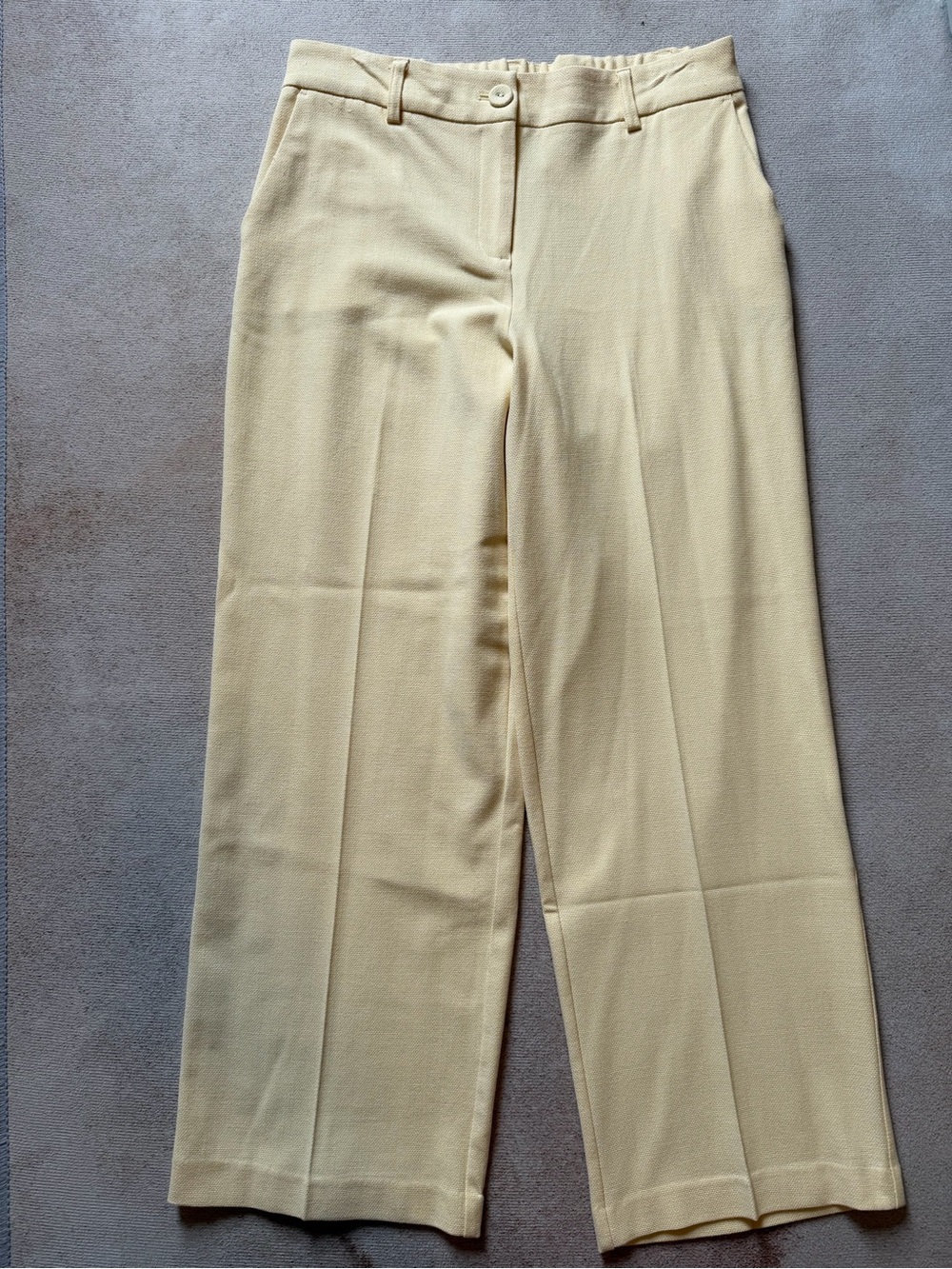 Rachel Zoe Butter Yellow Straight-Leg Trousers